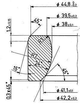 f d 1 s (přesah) v t Rozměry: t = (0,08 0,15) d 1 v = (0,18 0,25) d 1 s = (0,0015 0,003) d 2 Sedlo se vkládá s přesahem