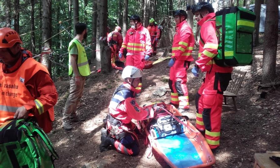 Rallye Rejvíz 2018 Výškové záchranné družstvo ZZS JčK bylo v roce 2018 opět organizátory mezinárodní odborné soutěže záchranných služeb Rallye Rejvíz požádáno o aktivní účast při realizaci jednoho ze