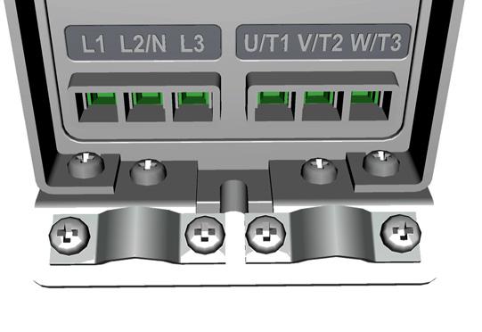 3~ (230 V, 400 V) 1~ (230 V) Motor - výstup NAPÁJENÍ Odstraňte plastovou izolaci po celém obvodu