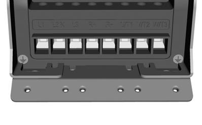 4: Připojení napájení Vacon 10, MI1 3 ~ (230 V, 400 V, 600 V) Externí brzdný rezistor 3 ~ (230 V, 400