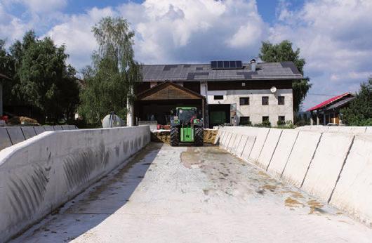 Silážní žlaby Problém Díky agresivitě silážních šťáv, především při silážování kukuřice, bývají napadány železobetonové prvky.