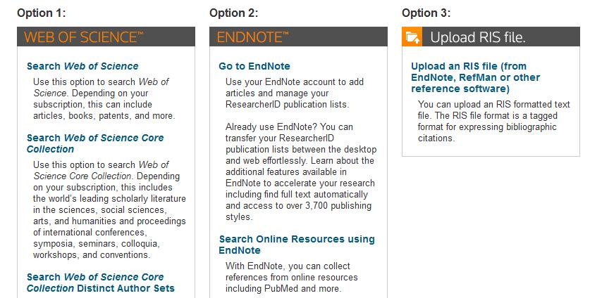 Zvolením první možnosti (Search Web of Science nebo Search Web of Science Core Collection) zobrazíte vyhledávač, v němž zadáte příjmení, iniciálu křestního jména a případně další upřesňující