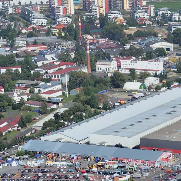 možnost náročného zavěšování prvků a osvětlovacích ramp na střešní konstrukci. V jedné hale o 4 000 m² lze zavěsit ze stropu až 80 tun.