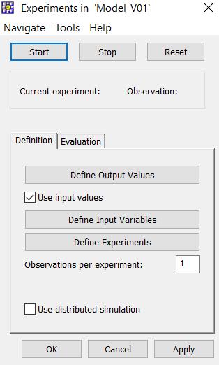 Simulace simulační experimenty Prvek ExperimentManager Seznam výstupních hodnot V rámci realizace experimentů sledujeme vliv změny hodnot vstupních proměnných na hodnoty důležitých veličin, které se