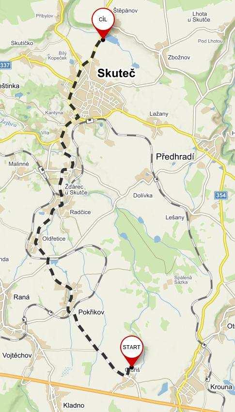 6 Exkurze 13. 5. 2019 Přesun 7: Oldříš Štěpánov (12 km; 20 min) GPS cíle: 49.8563886N, 15.