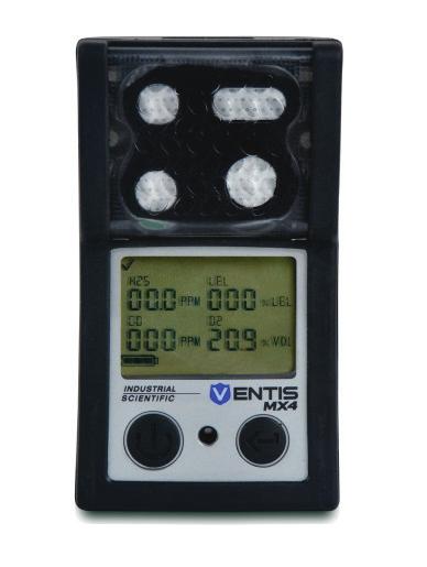 Porty čidel (difuzní) 3 LCD displej Uživatelské rozhraní; podsvícení bliká, když je detektor ve stavu systémového, vysokého nebo nízkého alarmu.
