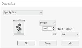 Vyberte Output Size (Velikost výstupu)