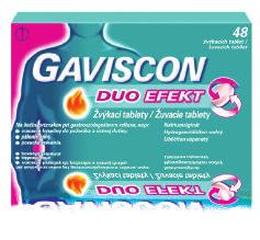 Gaviscon Duo Efekt žvýkací tablety 24 tbl. za. 169 K cena 219 K Pelivě těte příbalovou informaci.