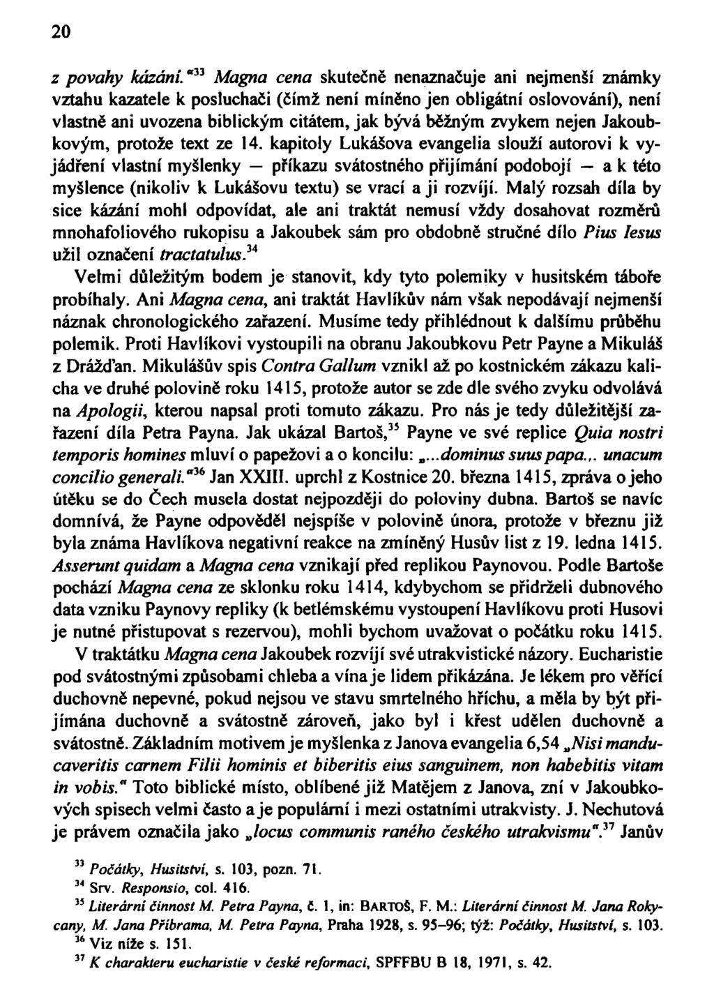 20 z povahy kázáni.