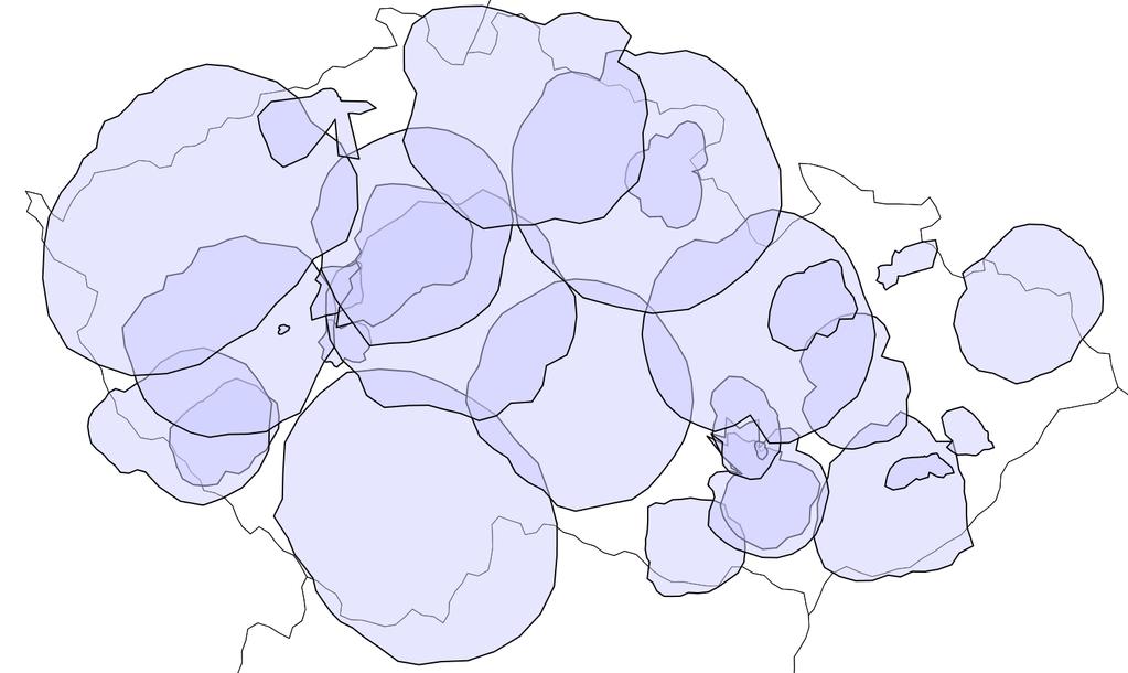 Územní rozsah vysílání Regionální vysílací