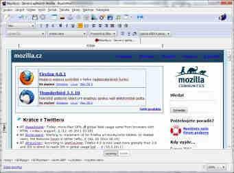 MOZILLA.CZ http://www.mozilla.cz/ Ze světa aplikací Mozilla Pavel Cvrček Víte, že se Flash 10.3 Beta integruje s nastavením soukromí Firefoxu 4? HTML editor BlueGriffon ve finální verzi 1.0. SeaMonkey 2.