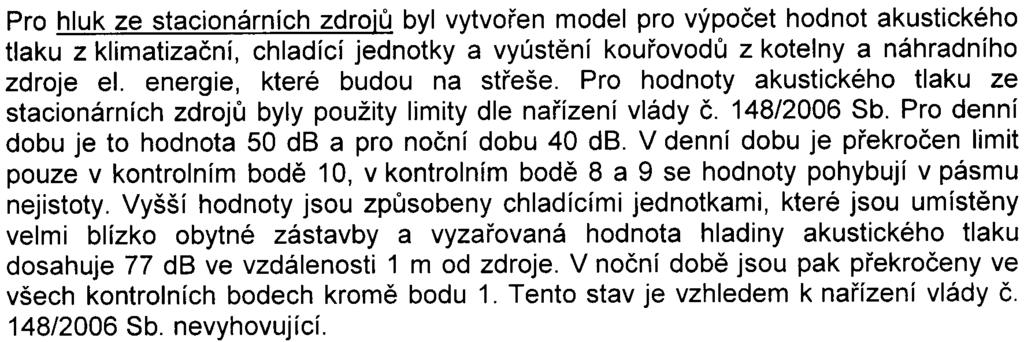 . Pøi provádìní nejhluènìjší etapy - demolice obiektu a zemních prací se budou hladiny akustického tlaku A ve výpoètových bodech u nejbližší chránìné zástavby pohybovat nad lim item LAeq,T = 65 db, a