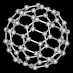 Uhlíkové nanostruktury 1985 - R. Smalley, H. W. Kroto a R. F. Curl - fullereny - obří molekuly, jejichž kostru tvoří vzájemně propojené atomy uhlíku, umístěné ve vrcholech pravidelných mnohoúhelníků.