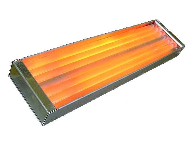 Infračervená topná tělesa Řada IRQ středovlnné infrazářiče Infračervená topná tělesa IRQ se uplatní zejména v těch technologiích, kde je požadován rychlý náběh na teplotu a rychlé ochlazení.