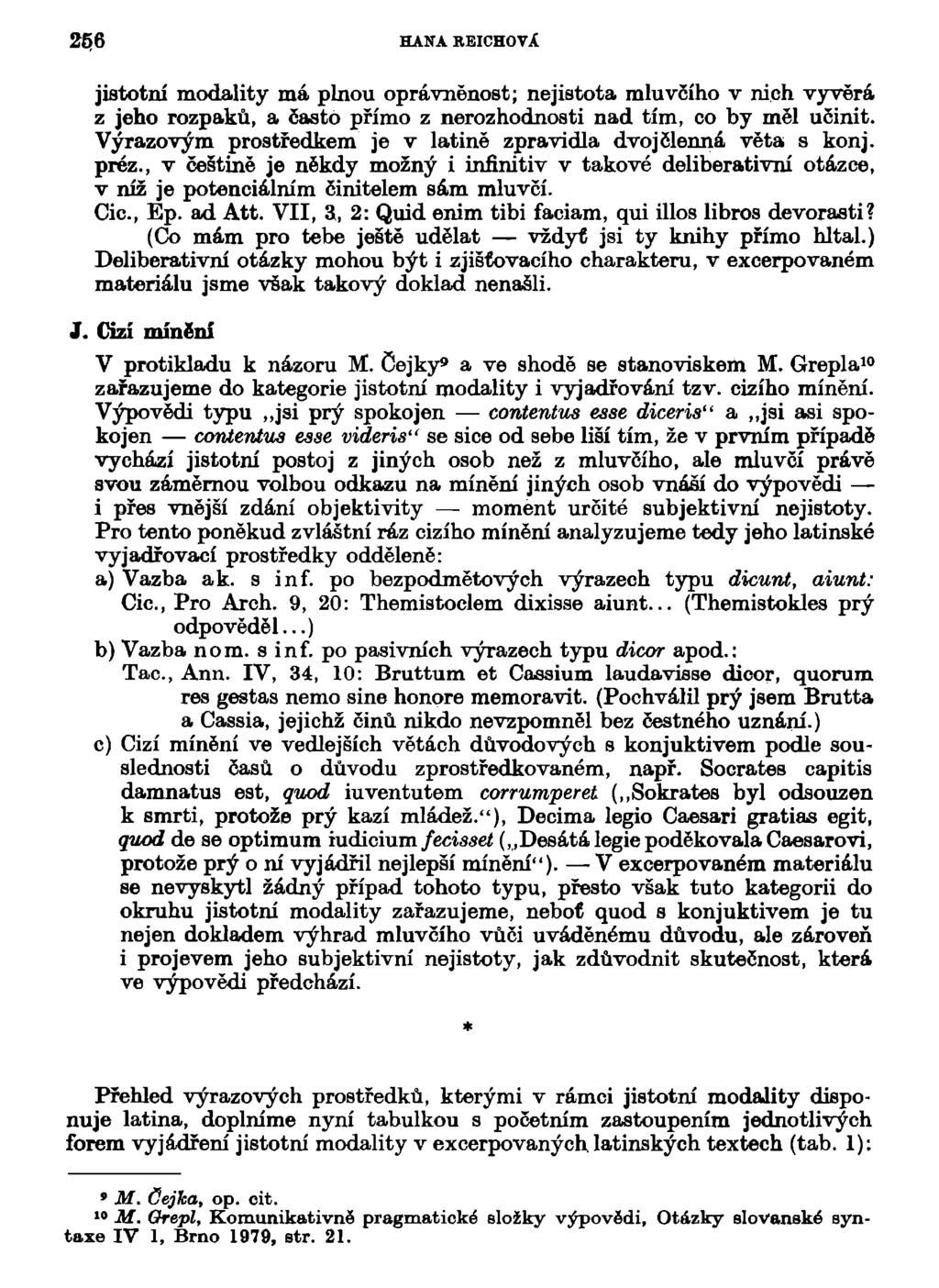 56 HANA REICHOVÁ jistotní modality má plnou oprávněnost; nejistota mluvčího v nich vyvěrá z jeho rozpaků, a často přímo z nerozhodnosti nad tím, co by měl učinit.