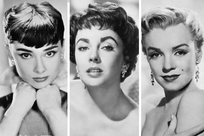 Nejznámější módní ikony 50. let jsou Marylin Monroe, Audrey Hepburn, Grace Kelly.