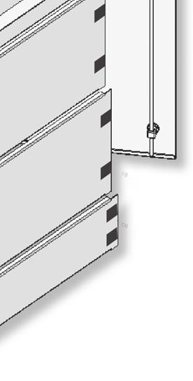 dvoukřídlé dveře od vnitřní šířky 910 mm Uzavírání 3 5 řad 1