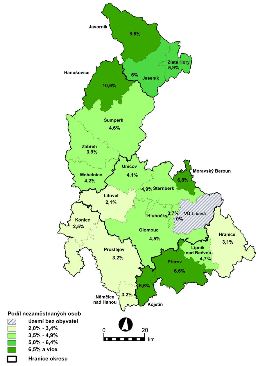 Nezaměstnanost Regionální rozložení nezaměstnanosti k 31. 5.