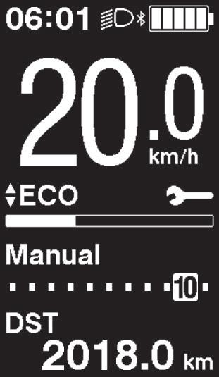 PROVOZ A NASTAVENÍ Indikátor chyby EW-EN100 Upozornění na údržbu Tím se uživateli oznámí, že bicykl potřebuje údržbu.