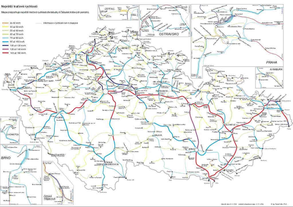 Celkově se jedná o více než 240 km stěn. Rekonstrukce a optimalizace některých tratí stále probíhá nebo je v pokročilém stadiu projektové přípravy.