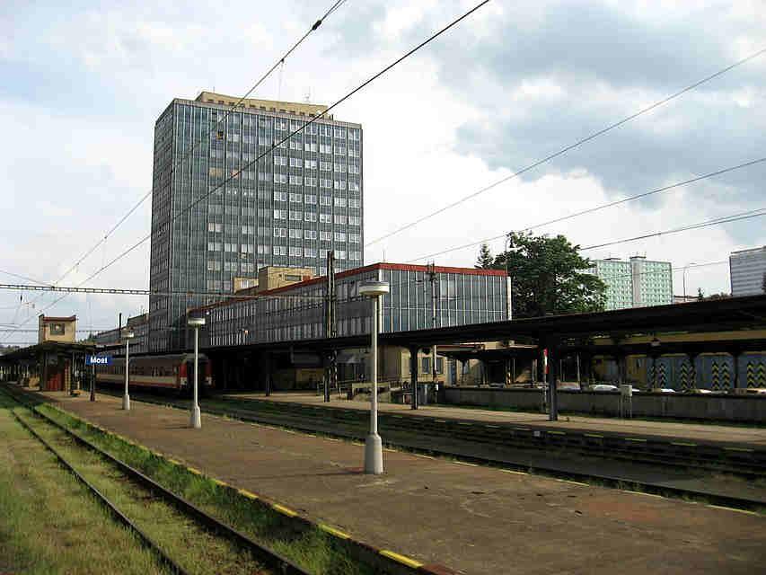 Obrázek 25 - Schéma hotspotu Most Železniční stanice Most leží na trati č. 130 v blízkosti rychlostní silnice ve směru od Teplic na Chomutov.