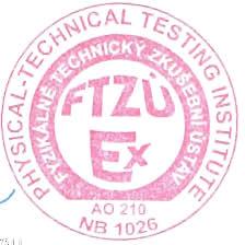 ffz\) ~ Ostrava - Radvanice (13) Pokračování (14) Dodatek č. 2 k ES certifikátu o přezkoušení typu č. (15) Popis součásti : Nevýbušné pojistky typu XFU.