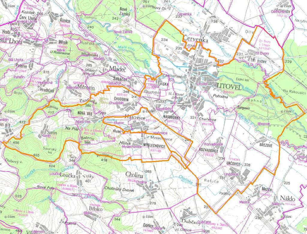 A. NÁZEV OBCE Název části obce (ZSJ): Rozvadovice Mapa A: Území obce Přehledová mapka