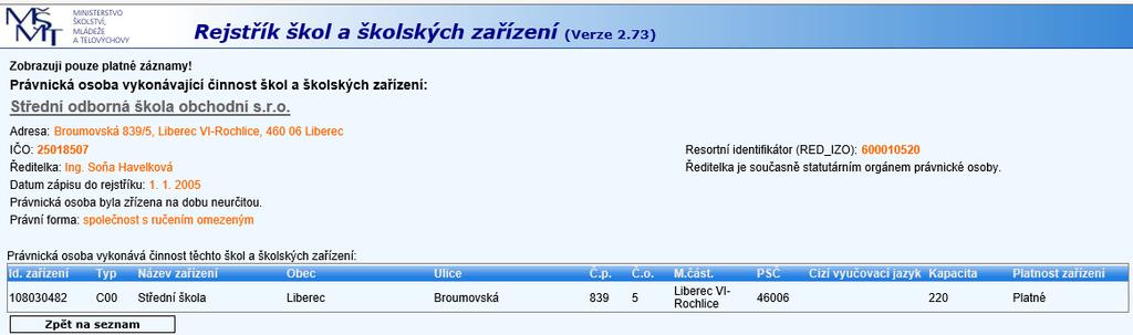 5. Spolupráce vedení, majitelů školy a školské rady je na standardní úrovni. 6.