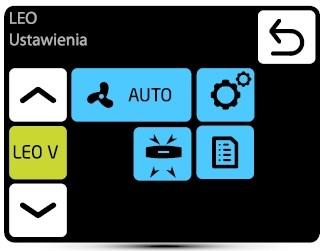 režimu MANUAL Nastavení pracovních otáček ventilátoru: OFF-1-2-3 Nastavení otáček ventilátoru po dosažení žádané teploty (ventil uzavřen): OFF-1-2-3 Nastavení v dostupná v režimu