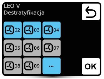 Destratifikace: Jednotky LEO mohou pracovat též jako destratifikátor s tím, že jako první stupeň fungují pouze v režimu ventilace (jako destratifikátor), a není-li to dostatečné tak jako druhý stupeň