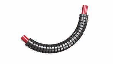 HADICE NA OCHRANU KABELŮ A PŘÍSLUŠENSTVÍ Plastové hadice na ochranu kabelů SR 1758 Černý polyamid Neobsahuje halogeny, síru ani fosfor Teplotní odolnost: -40 C až +120 C (-20 C až +100 C pro
