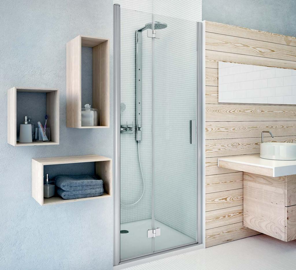 nano ochrana skla sprchové dveře / do niky TCN2 sprchové dveře dvoukřídlé pro instalaci do niky Perfektní těsnost a dlouhá životnost Standardní výška