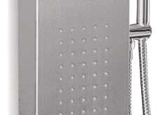 8100101 RELAX SOFT masážní panel - materiál: broušená nerez ocel 