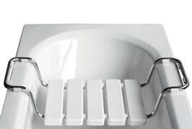 plast Ø 90 sedátko do sprchového koutu SEAT ECO vanové sedátko WHITE madlo vanové - CHROM (rozteč