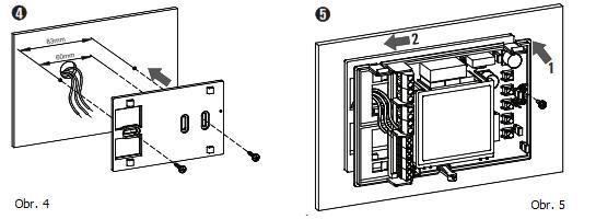 8) Instalace: Pro instalaci regulátoru postupujte dle těchto instrukcí a obrázků uvedených níže: 1. Odmontujte montážní lištu připevněnou k základně regulátoru zatlačením směrem doleva.