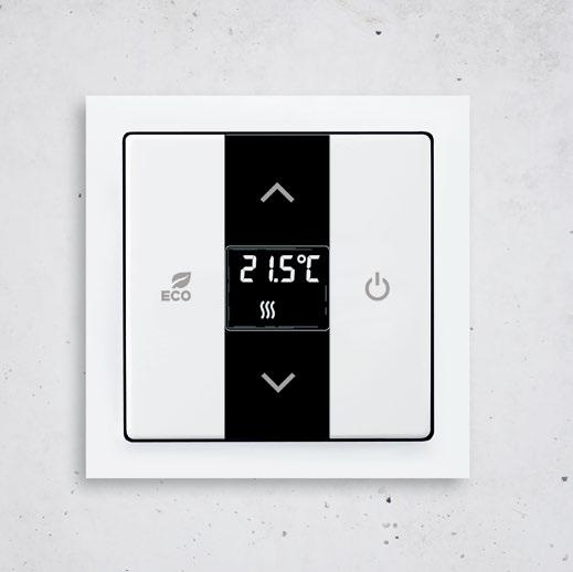 denní době, používání a funkci místnosti. V režimu ECO se teplota automaticky sníží během noci nebo je-li dům prázdný.