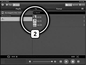 Hudební formáty 1 Vyberte tlačítko Format (1) 2 Další obrazovka ukazuje