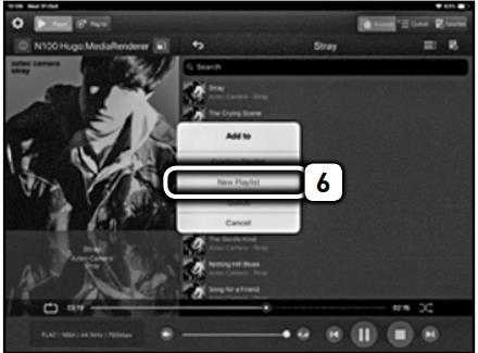 Playlist / Hudba ve frontě 6 Pro vytvoření nového seznamu