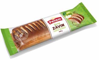 JEMNÉ PEČIVO 70110 Závin s náplní 250 g B ořechovou (50 % náplně) 70111 Závin s náplní 250 g B tvarohovou (50 % náplně) 70112 Závin s náplní 250 g B makovou (50 % náplně) 34734 Závin s náplní makovou