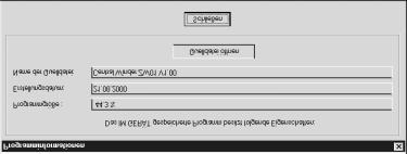 Spusťte v kompilátoru "Indikace/ Informace k programu".. Obr. 3: Spuštění informací k programu 04920ADE otevře se okno "Informace k programu" (Programminformationen).