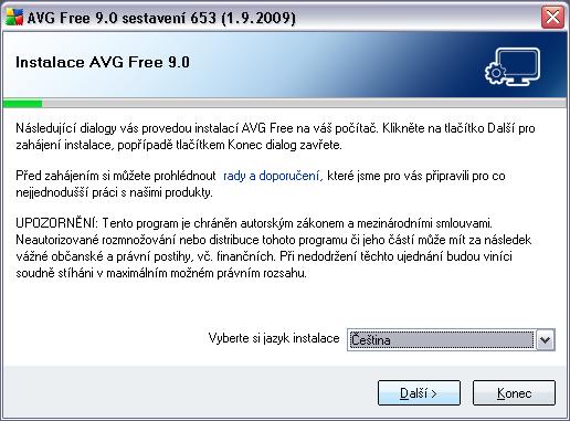 4. Instalační proces AVG 4.1. Možnosti instalace Aktuální instalační soubor produktu AVG 9 Free najdete ke stažení na webu AVG Free (http://free.avg.cz/).