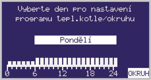 Uživatelské nastavení dálkového ovládacího panelu pro řízení teplotou místnosti Pro vstup do Uživatelského nastavení stiskněte při zapnutém panelu a pusťte tlačítko MENU.