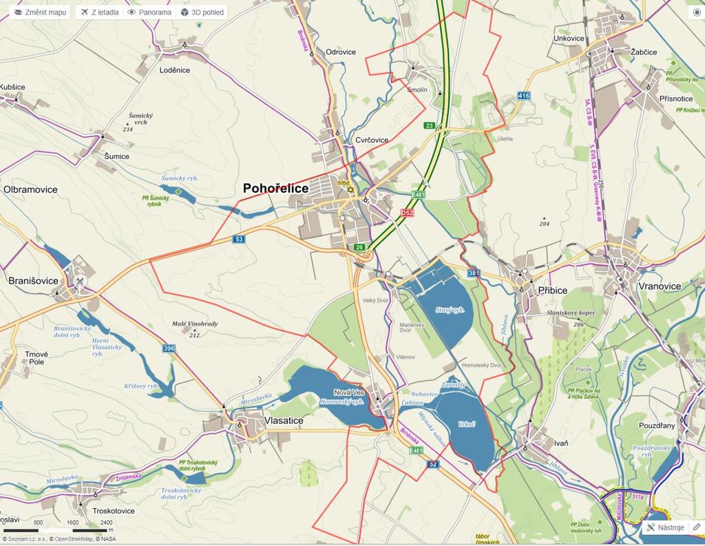 Brno-Pohořelice-Znojmo Brno-Pohořelice-Mikulov Brno-Pohořelice-Hrušovany nad Jevišovkou. V Pohořelicích je pak umístěn přestupní terminál, umožňující přestup z regionálních linek na linky páteřní.