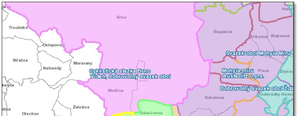 Obr. 1: Mikroregion Rajhradsko Zdroj: Mapový server, 2014 Mikroregion vznikl 16. prosince 2003, kdy sdružení obcí založily obce Rajhrad, Opatovice a Popovice.