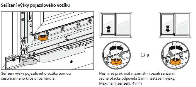 V případě potřeby seřídit