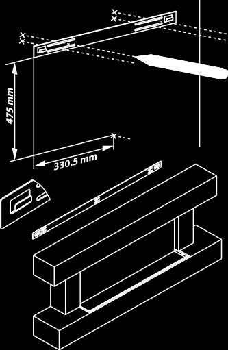 Ujistěte se, že všechny tyto otvory jsou v rovině. 3. Držák odložte a vyvrtejte otvory s hloubkou 35 mm pomocí 2 mm a 8 mm vrtáku. 4.