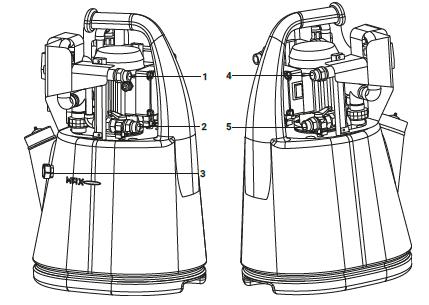 10) Technické charakteristiky: Vertikální axiální čerpadlo Motor 230 V 0,33 kw Stupeň krytí IP 54 Max. teplota 50 C Pracovní průtok 39 l/min.