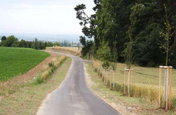 cestní sítě z hlavních polních, vedlejších a