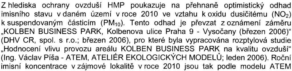 Podle pøíslušného orgánu ochrany pøírody pøedložený zámìr nemùže mít významný vliv na evropsky významné lokality ani na ptaèí oblasti (viz vyjádøení odboru ochrany pøírody Magistrátu hlavního mìsta