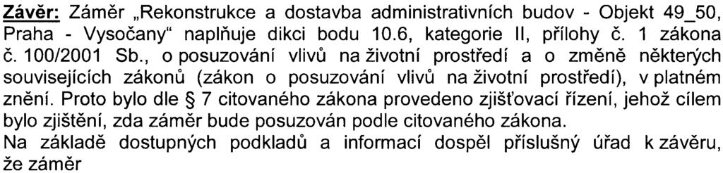 Vlivy posuzovaného zámìru na uvedené složky životního prostøedí se promítají i do nevýznamného ovlivnìní veøejného zdraví vèetnì únosného ovlivnìní faktorù pohody.